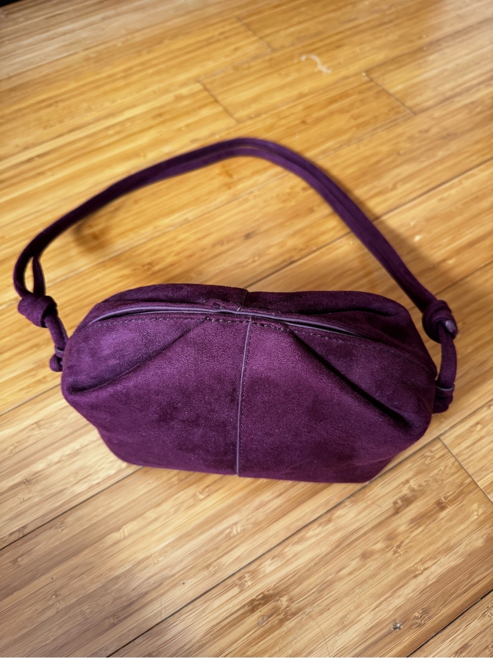 NWOT Unused Banana Republic Deep Wine Suede Cross Body Bag